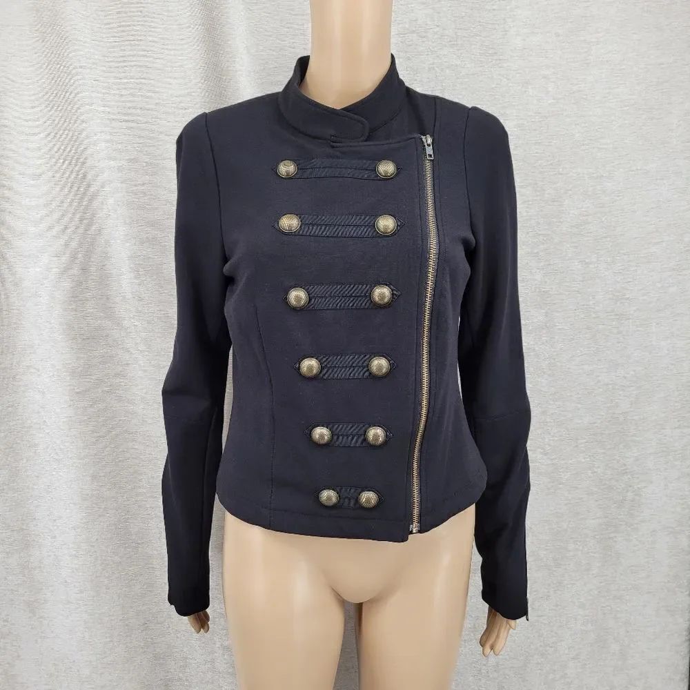 Witchery Women's Black Military Style Jacket Double Breasted